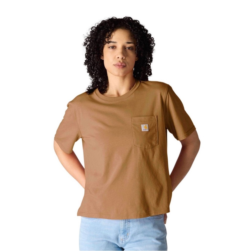 Carhartt Women's Short Sleeve Loose Fit in Carhartt Brown